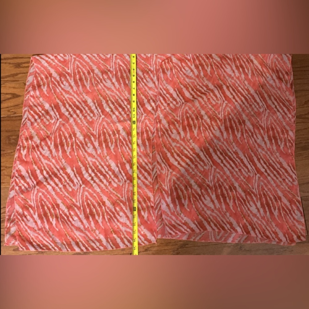 Pink/ orange zebra pattern design poncho/ wrap/ cover up - 1 Size - Picture 9 of 10